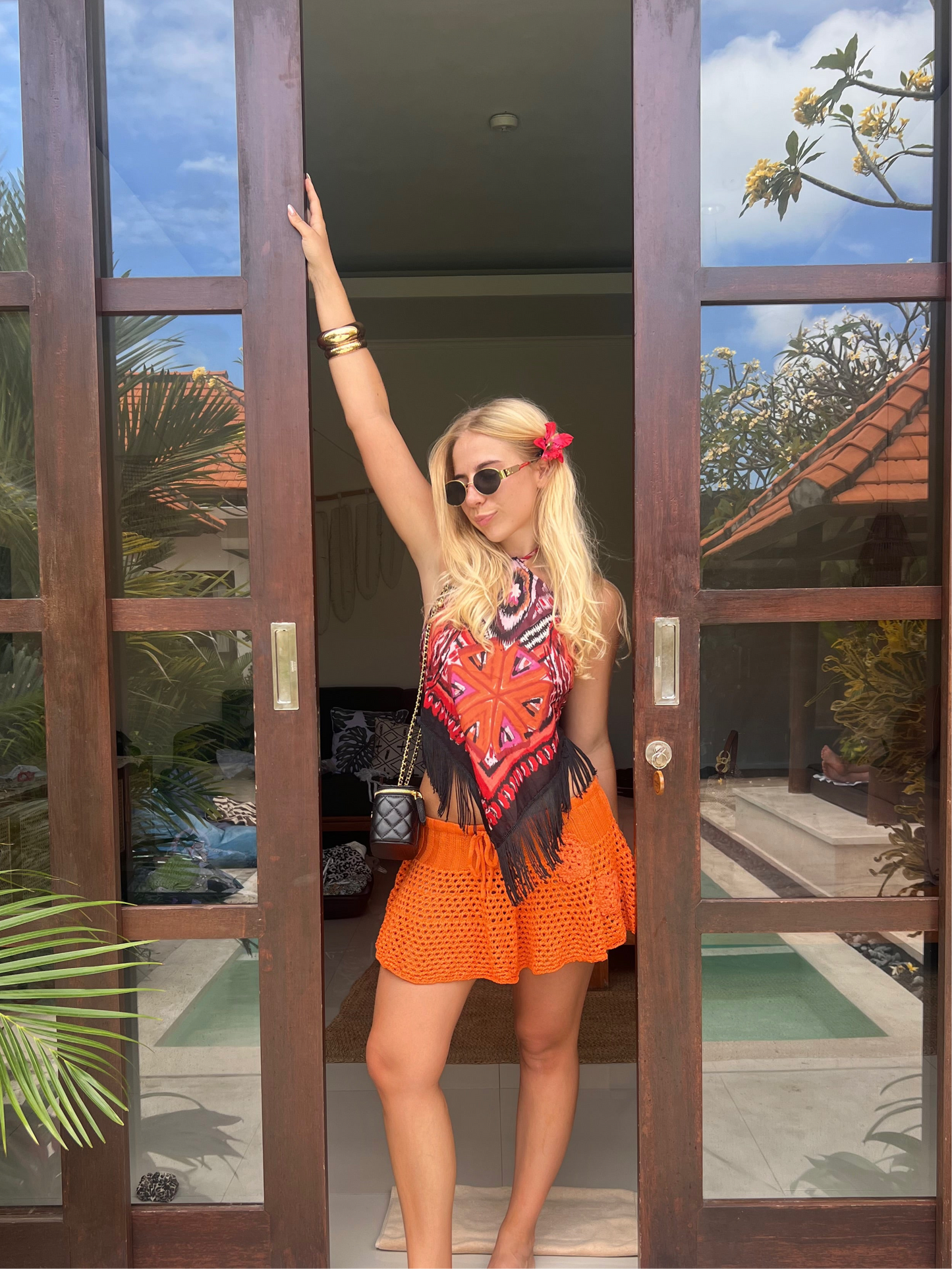 ‘Light My Fire’ Up-cycled Halter Top