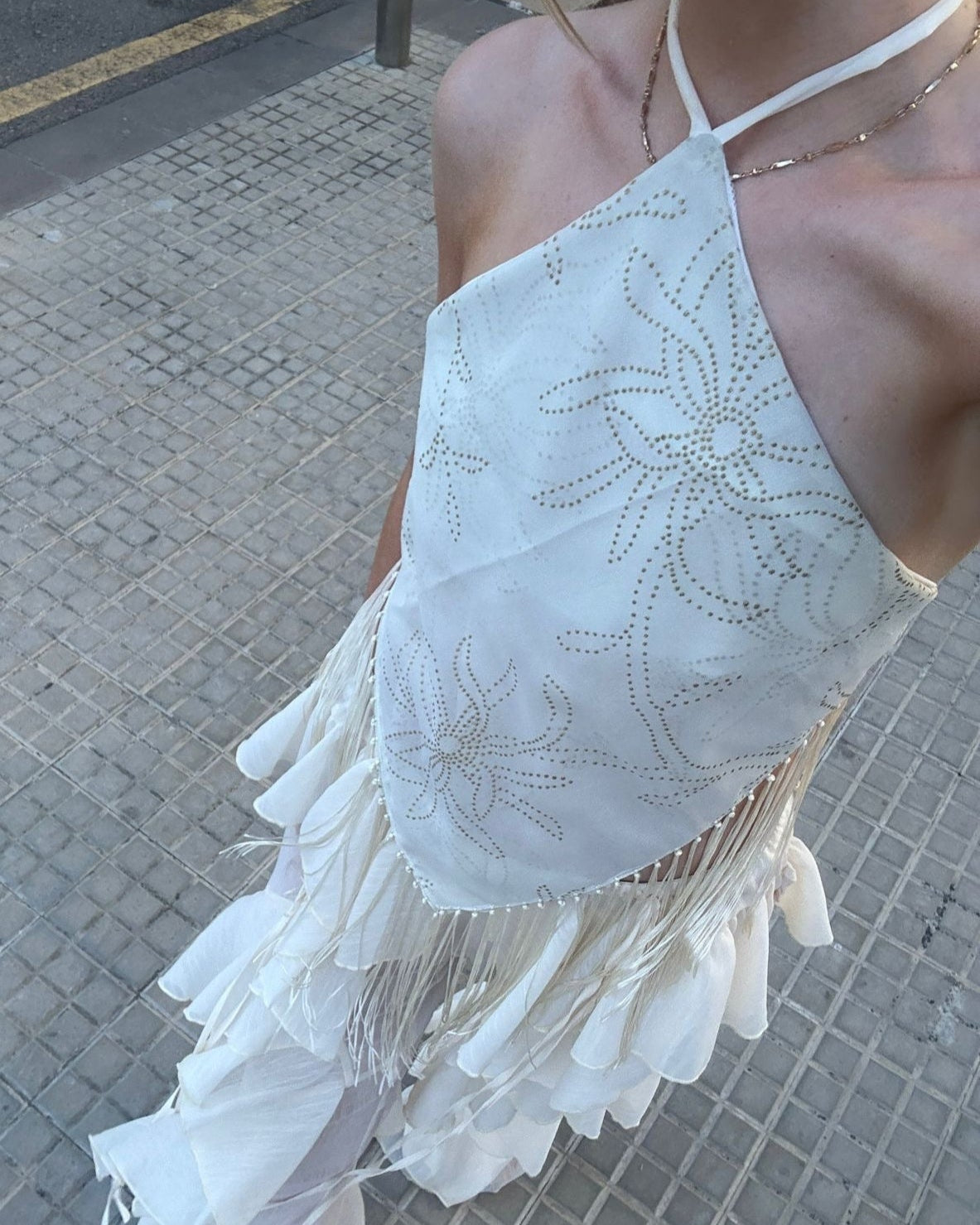 'High By The Beach' Up-cycled Halter Top