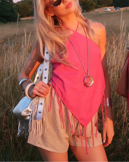 'Whole Lotta Love' Up-cycled Halter Top