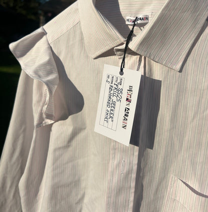 Up-cycled 'Frill Seeker' Shirt White