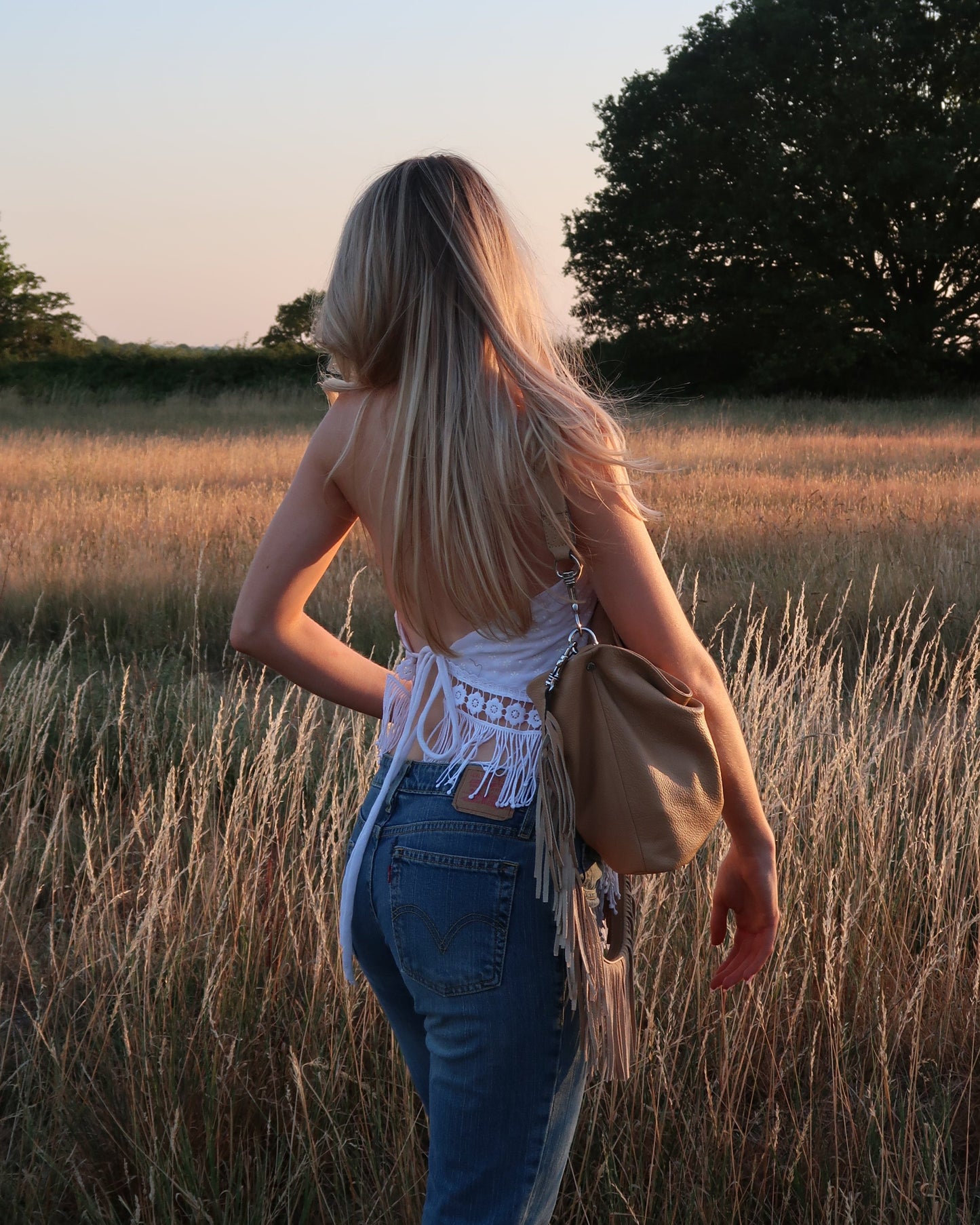 'California Dreaming' Up-cycled Halter Top