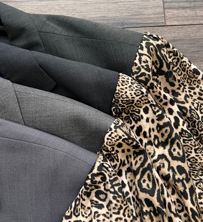 The 'Leopard is a neutral' Blazer - Grey