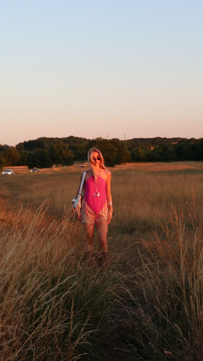 'Whole Lotta Love' Up-cycled Halter Top