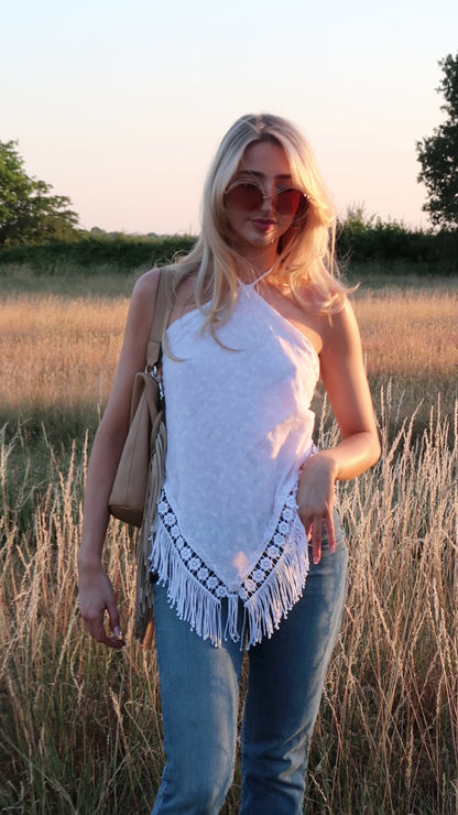 'California Dreaming' Up-cycled Halter Top